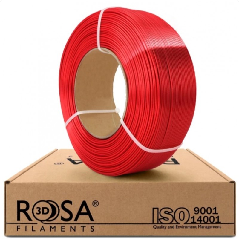 ReFill PLA-Silk Rojo 1,75mm 1kg Rosa3D