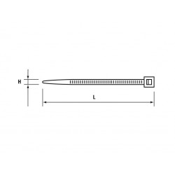 Brida Poliamida Negra 3,6x200mm [100uds]