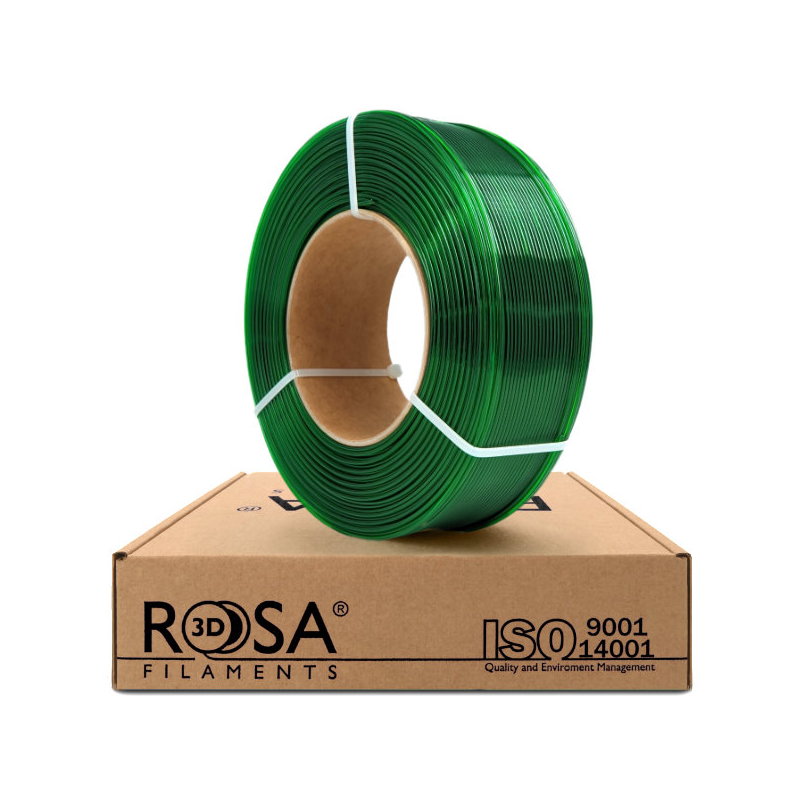 ReFill PET-G Standard HS Pure Green Trasparente 1,75mm 1kg Rosa3D