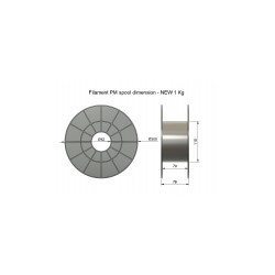 FilamentPM PC/ABS Gris 1,75MM 1KG