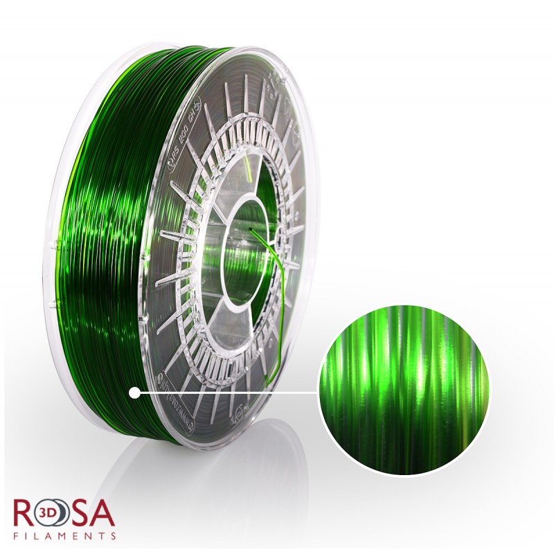 Rosa3d PETG Standard Pure Green Transparent 800gr