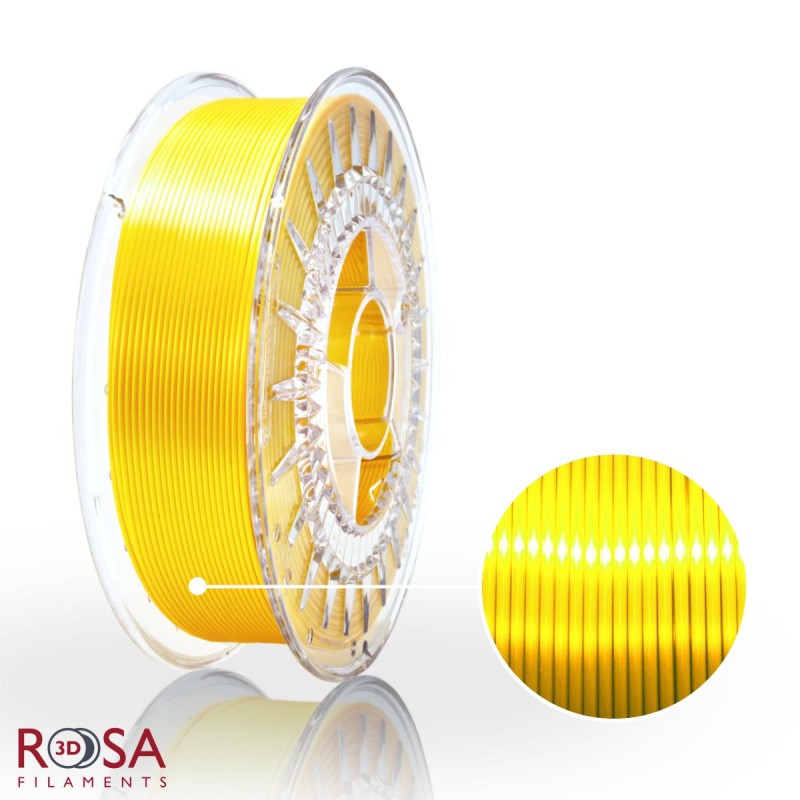 Rosa3d PLA Silk Yellow 1.75mm 800gr