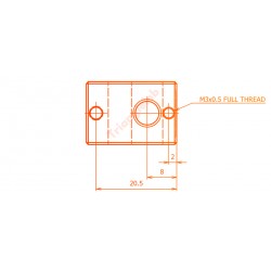 V6 Heatblock - Latón